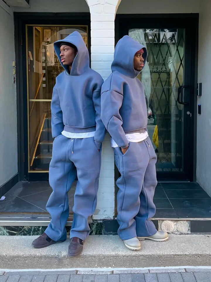 Oversized men's tracksuit with hoodie & jogging pants – Bastian