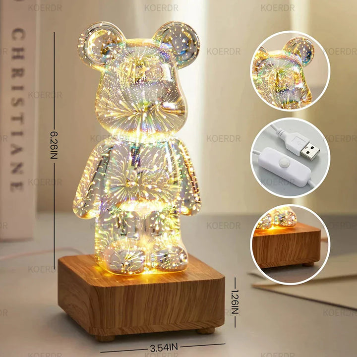 Magical 3D Fireworks Projection Lamp - StarBear