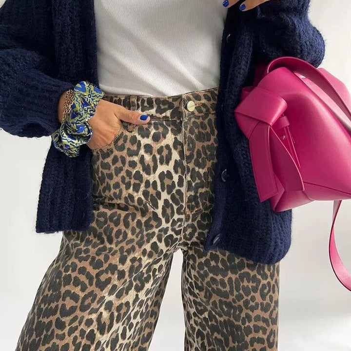 Vintage leopardprint jeans - Leona