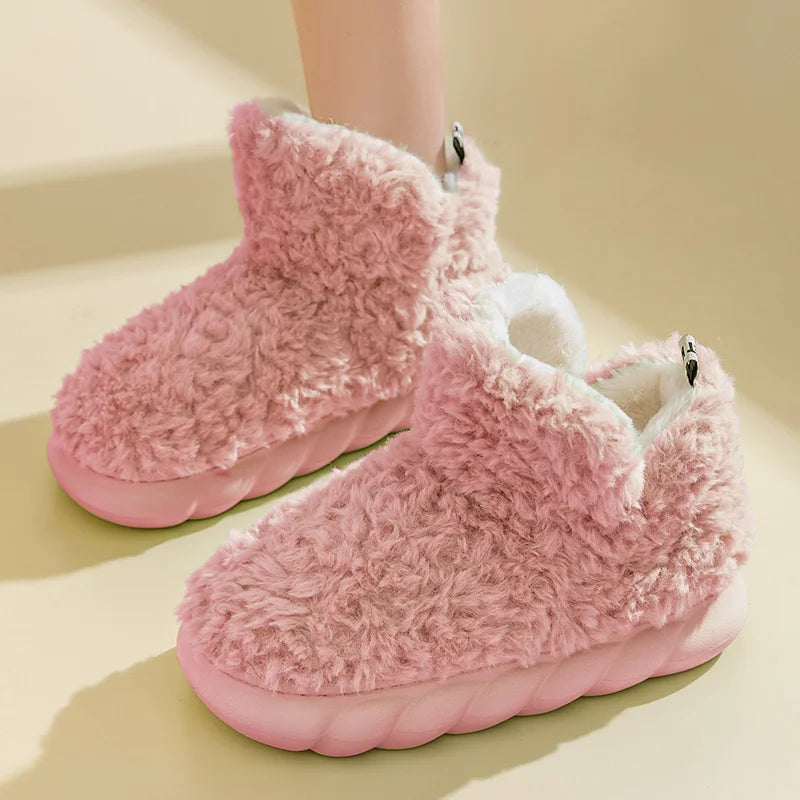 Varme dames hjemmesko i bomuld og plysdyr – CozySteps