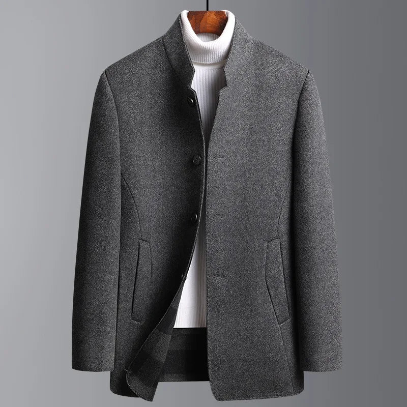 Half-length men's coat made of wool-cashmere – Victor