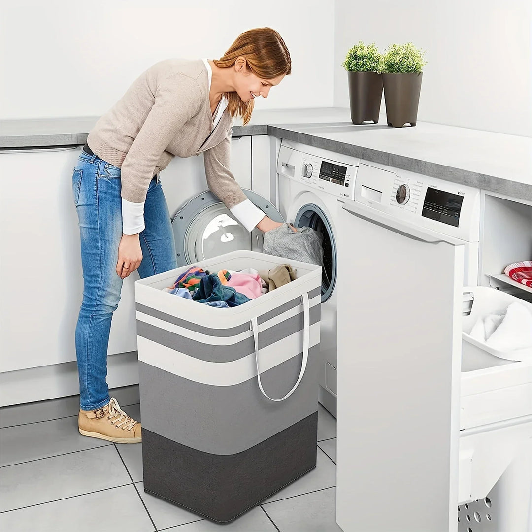 75L stor kleskurv med håndtak og sammenleggbart design – Solen