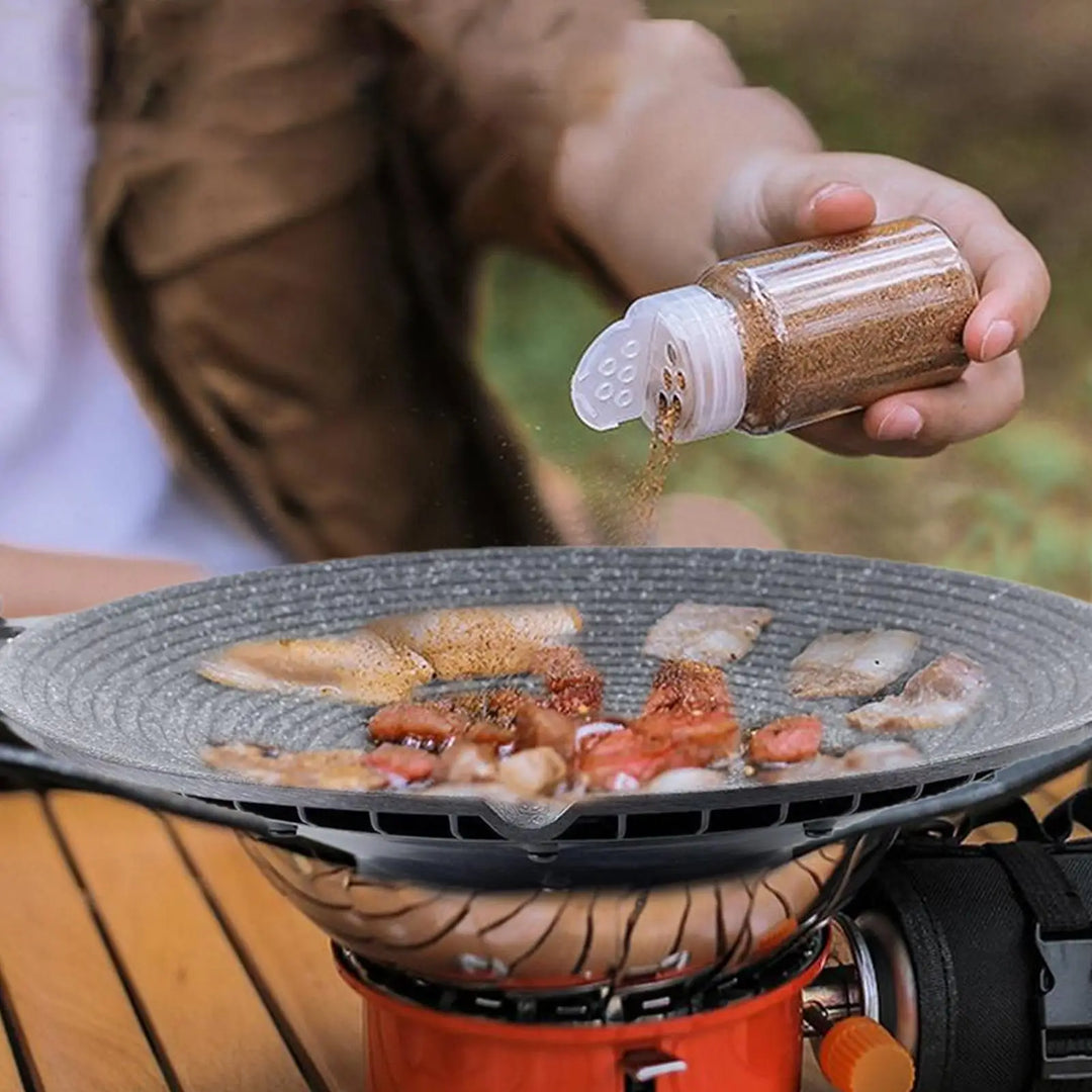 Bærbar aluminiumsgrillpanne med håndtak for camping og grillfest – Arlo