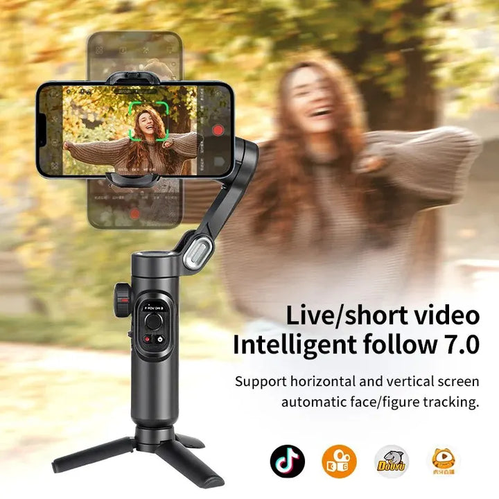 3-Axis Smartphone Gimbal Stabilizer with AI Tracking and Face Recognition – Alvion
