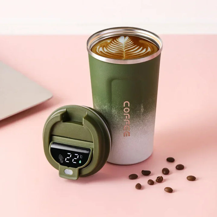 Stainless Steel Thermos Mug with Intelligent Temperature Display – TempMate