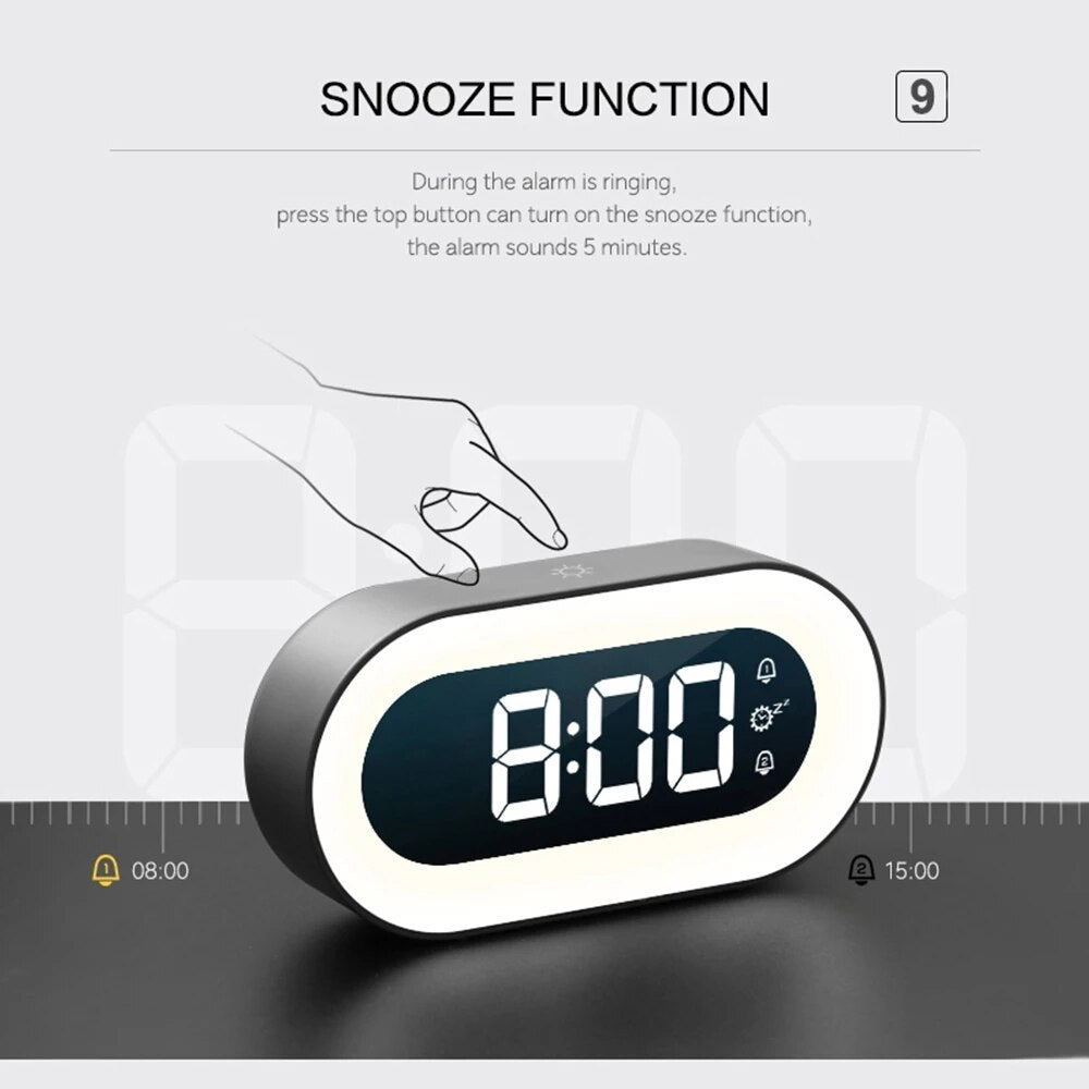 Reloj despertador digital con luz nocturna - Lumino