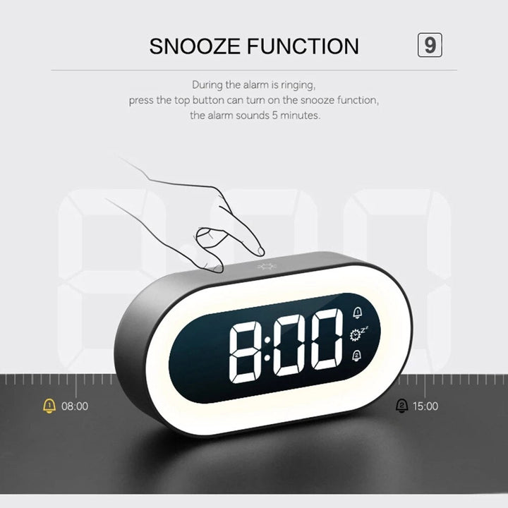 Reloj despertador digital con luz nocturna - Lumino