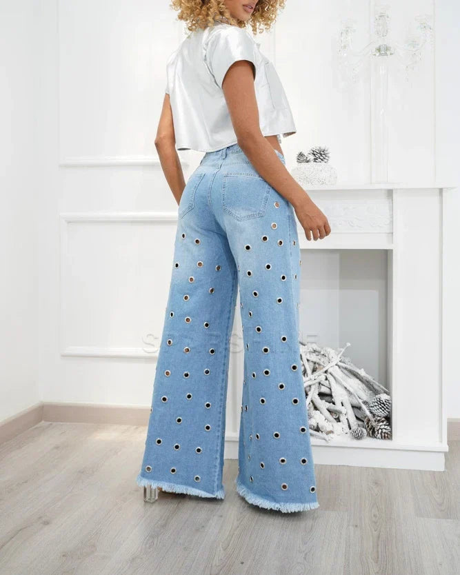 Retro Comfort High-Rise Flared Jeans - Leona