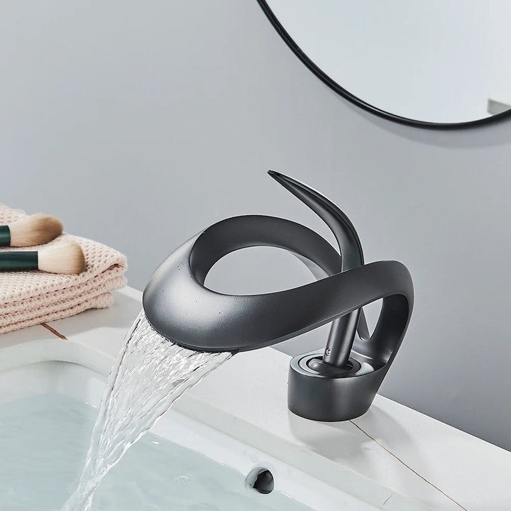 Mixing faucet with waterfall spout - Flowarc