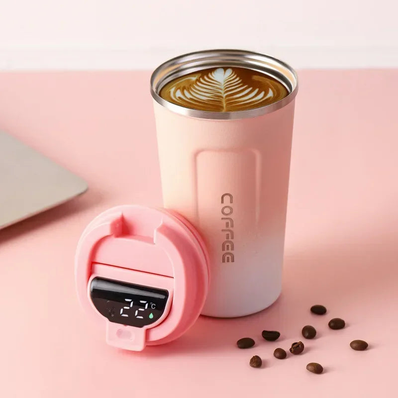 Stainless Steel Thermos Mug with Intelligent Temperature Display – TempMate