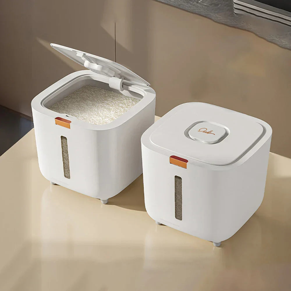 Rice storage box 5–10 kg airtight, moisture- and insect-proof with measuring cup – GrainSafe