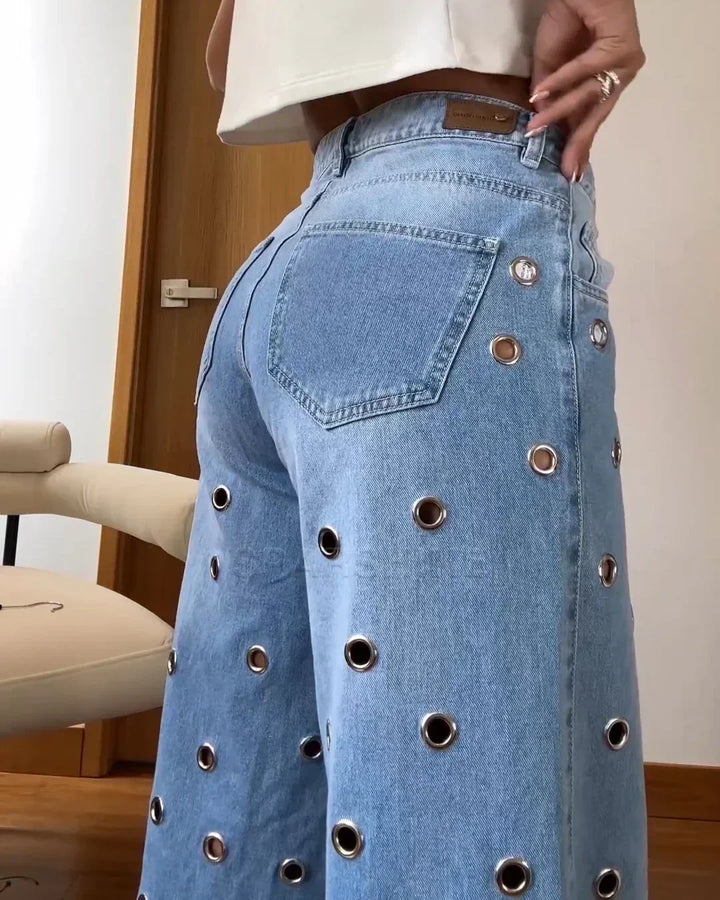 Retro Comfort High-Rise Flared Jeans - Leona