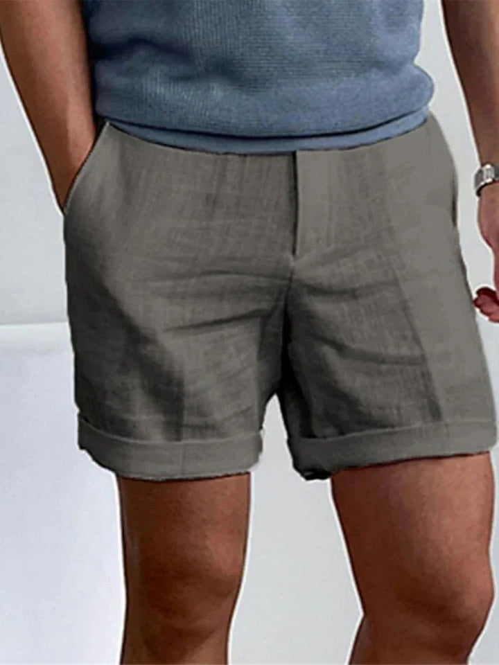 Light men's summer linen shorts with relaxed fit – Jorin