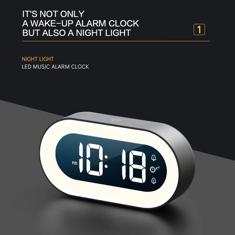 Reloj despertador digital con luz nocturna - Lumino