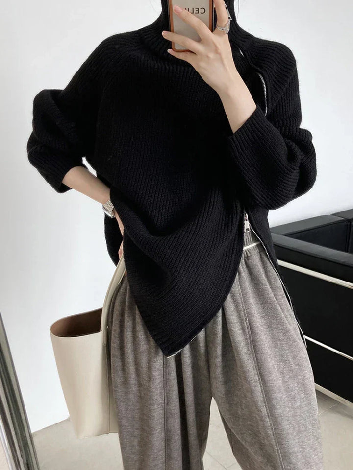 Women's Pullover Vest with Zipper - Clara