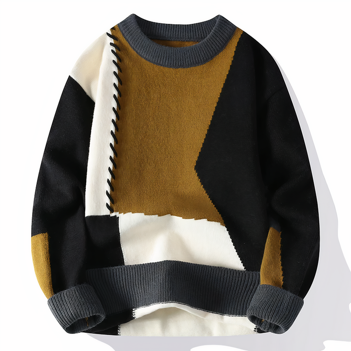 Patchwork herresweater - Jasper