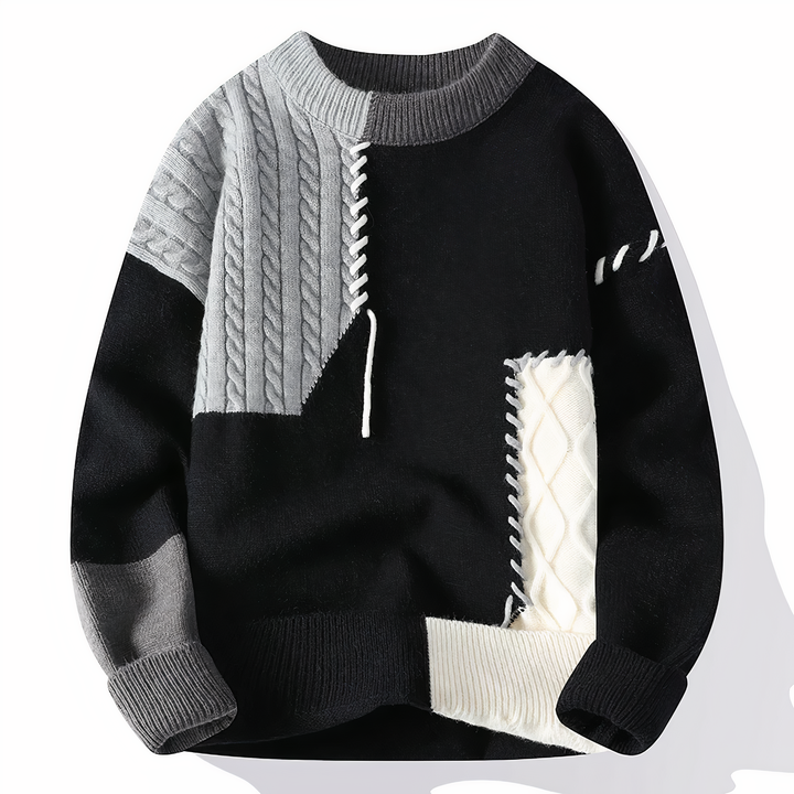 Patchwork herresweater - Jasper