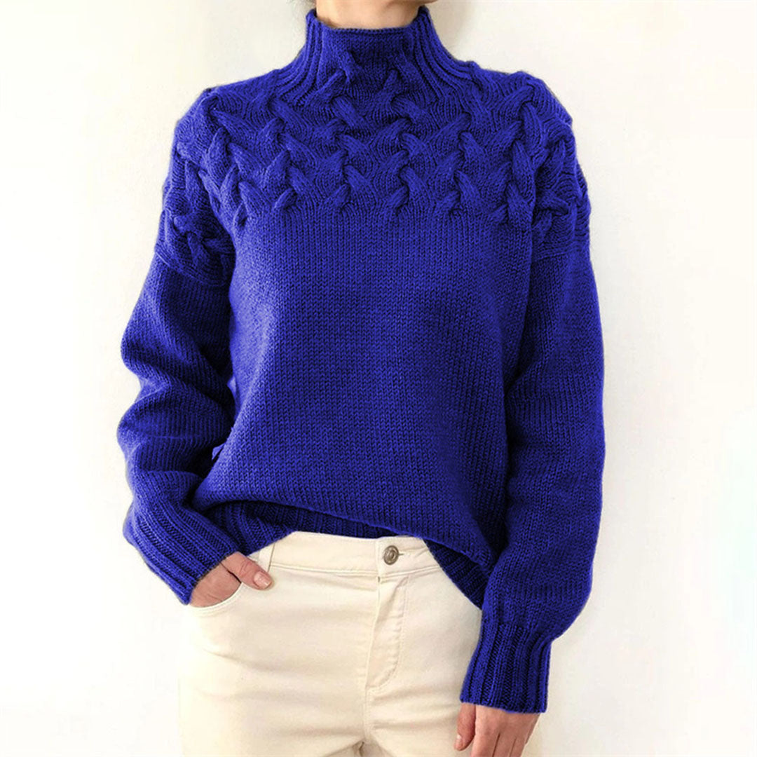 Strickpullover für Damen mit Kragen – Sienna