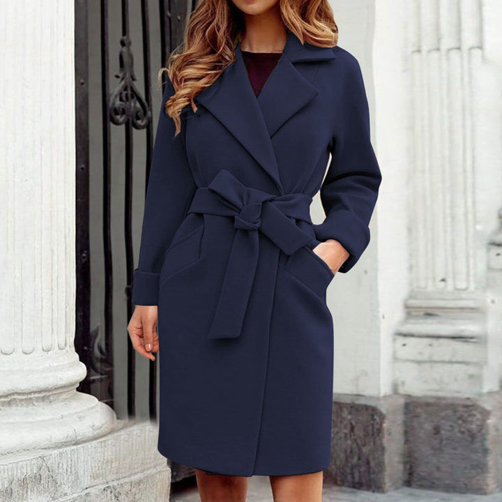 Langer dame trenchcoat vinterfrakke - Sienna