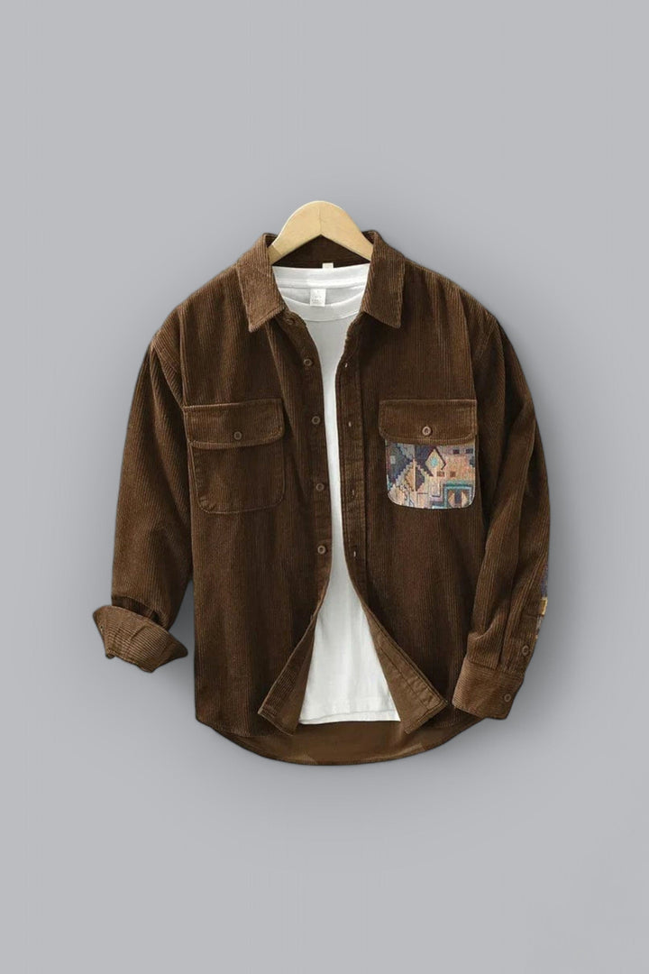 Cotton men's shirt with long sleeves - Quinten