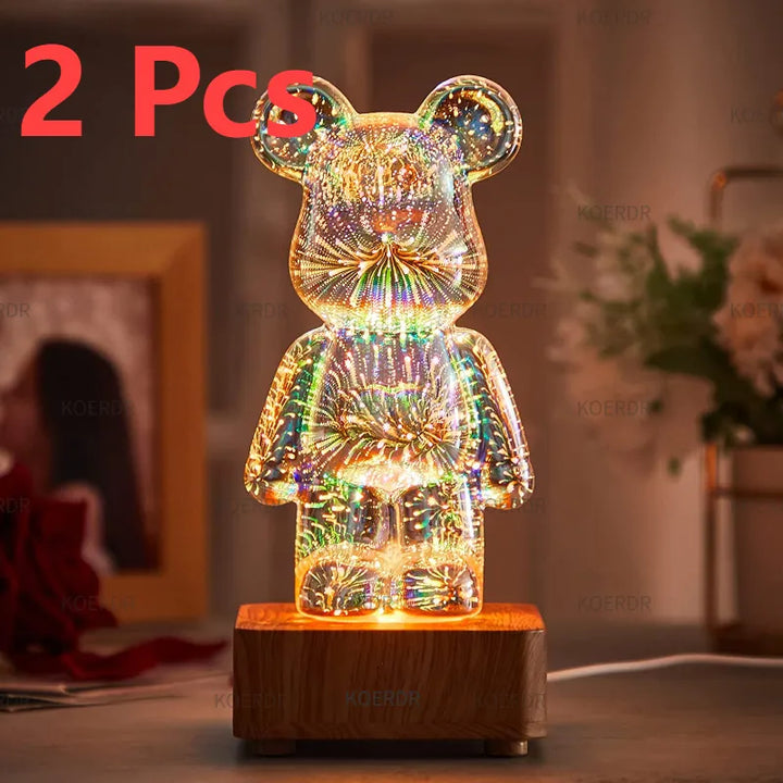 Magical 3D Fireworks Projection Lamp - StarBear