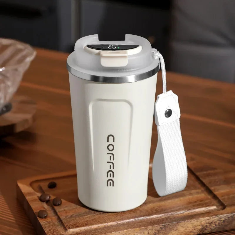 Stainless Steel Thermos Mug with Intelligent Temperature Display – TempMate