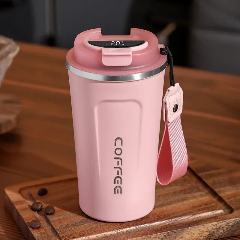 Stainless Steel Thermos Mug with Intelligent Temperature Display – TempMate