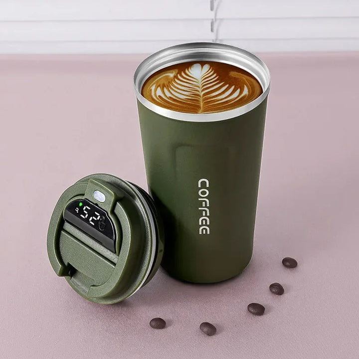 Stainless Steel Thermos Mug with Intelligent Temperature Display – TempMate