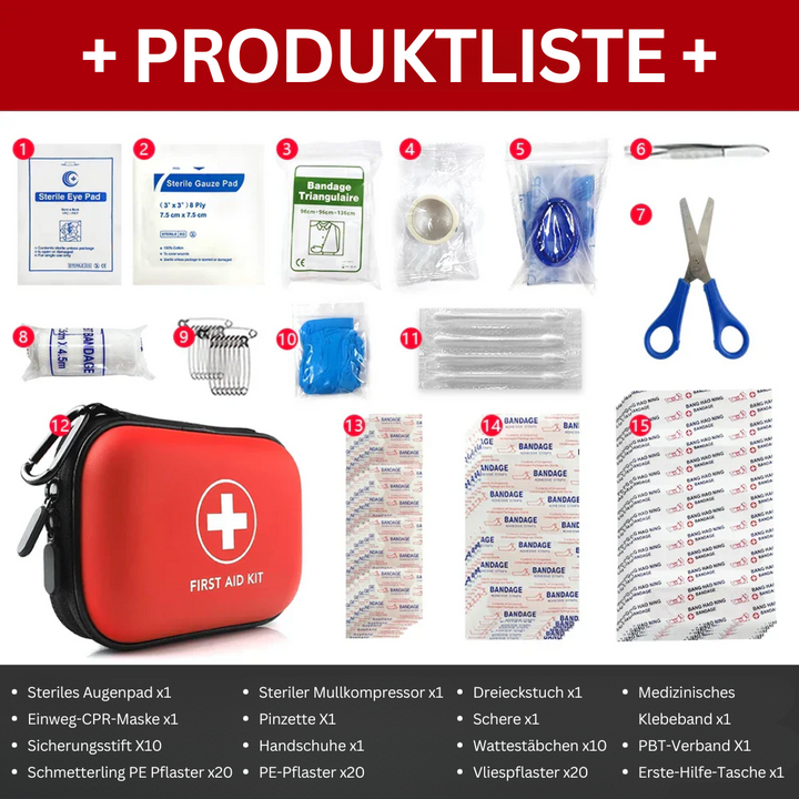 Kit de primeros auxilios de 91 piezas – SafeKit Pro