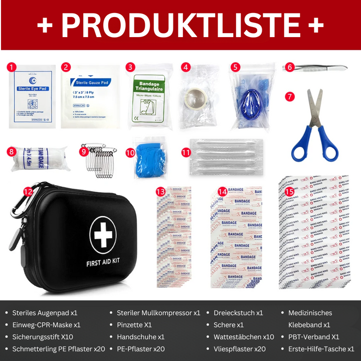 Kit de primeros auxilios de 91 piezas – SafeKit Pro
