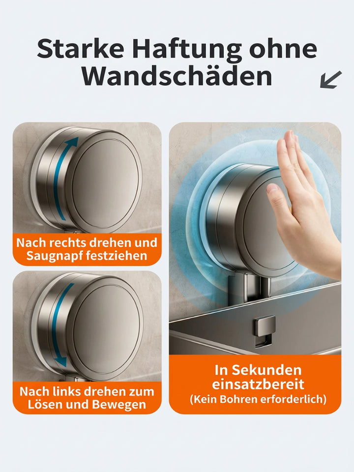 Suction Cup Bathroom Shelf | No-Drill | Drainage Rack Organizer 5