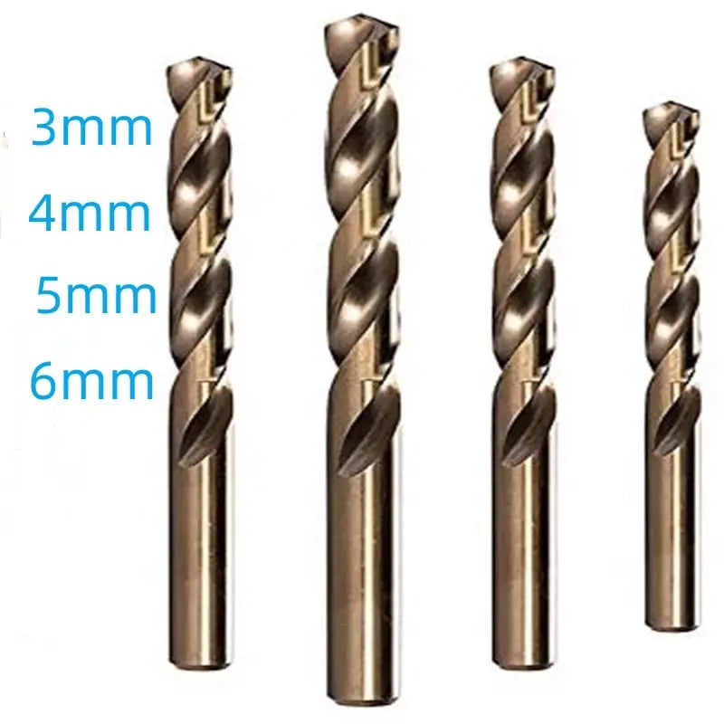 M35 5% Cobalt Twist Drill Bit Set 3/4/5/6 mm - CobaltDrill