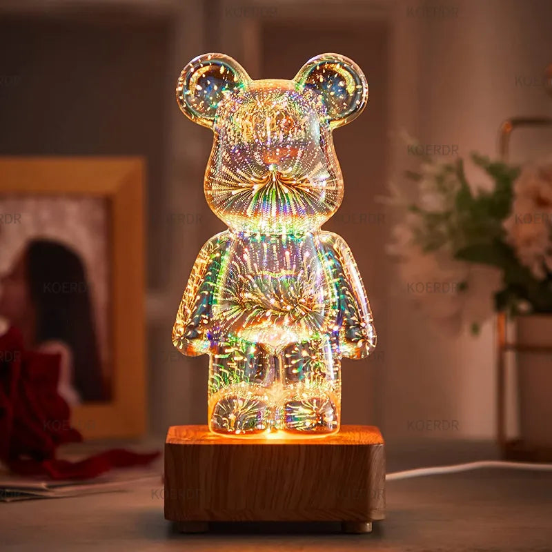 Magical 3D Fireworks Projection Lamp - StarBear