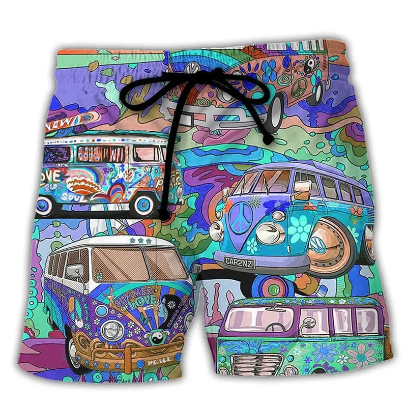 Herren Schwimmshorts mit Graffiti-Print – NovaBay
