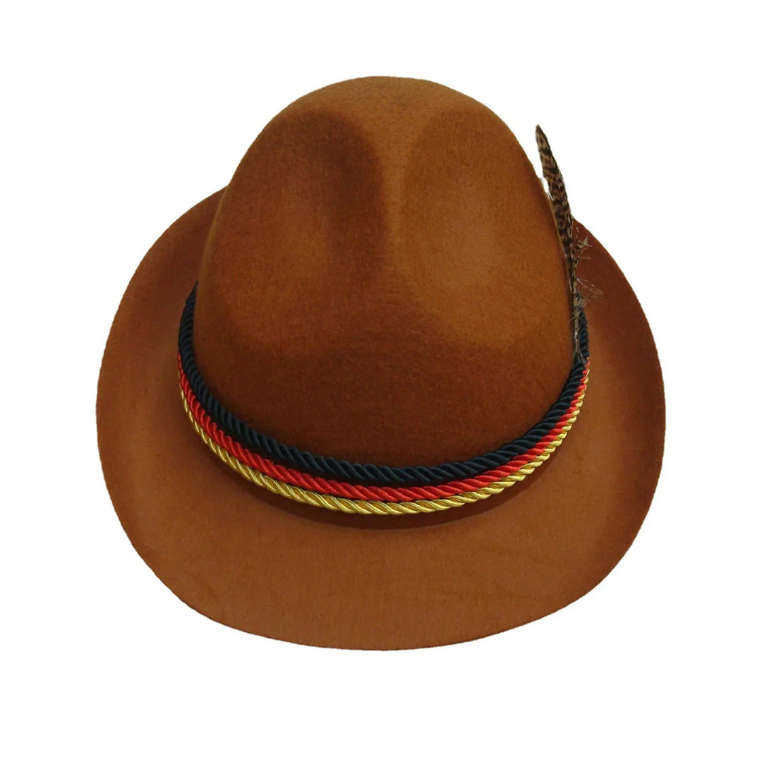 Sombrero alpino con pluma – Amigo de la montaña Oktoberfest 2026