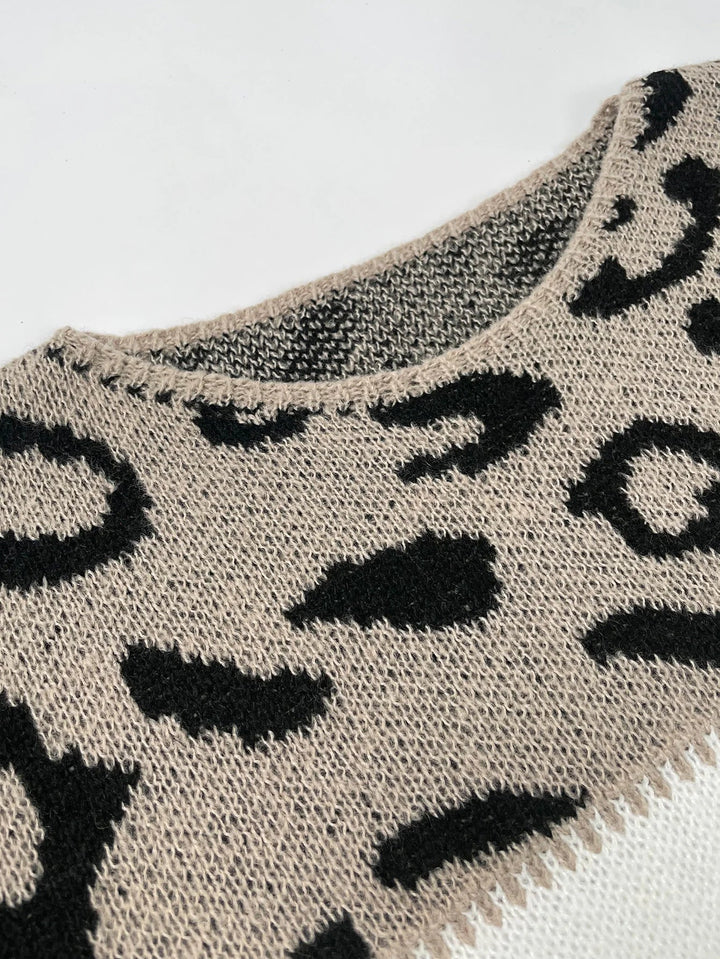 Comfortable Sweater with Leopard Pattern – Laura