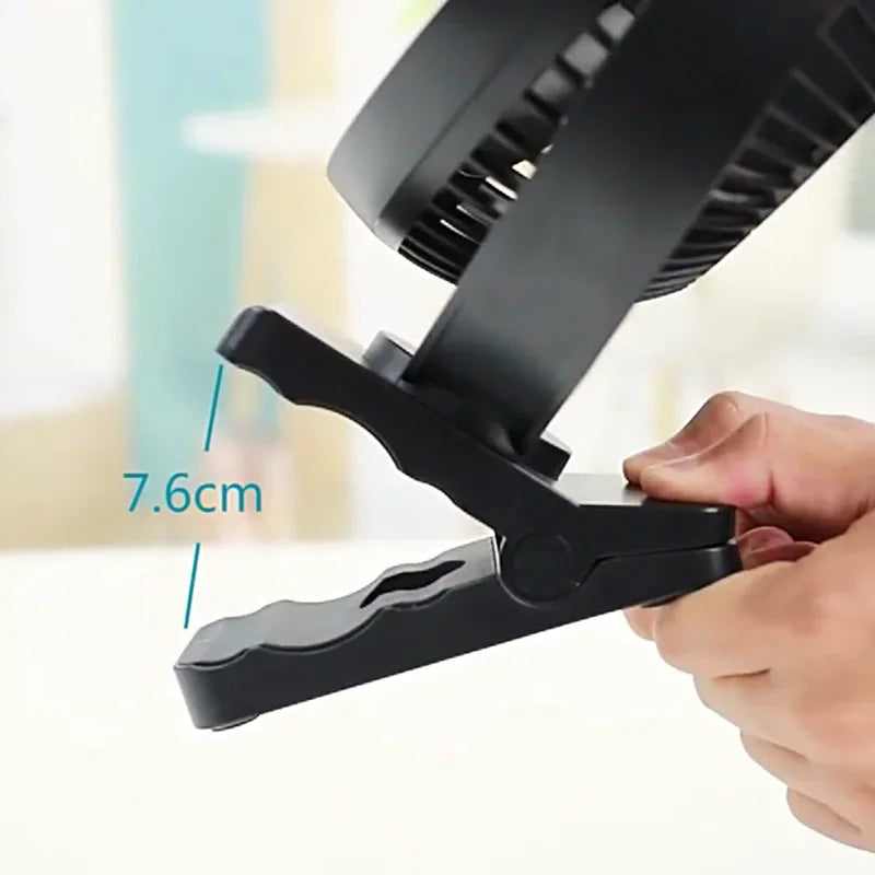Ventilador portátil USB con batería de 10000mAh y clip – Zephyr