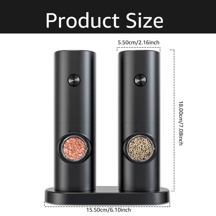 Electric Pepper and Salt Mill Set - SpiceLite