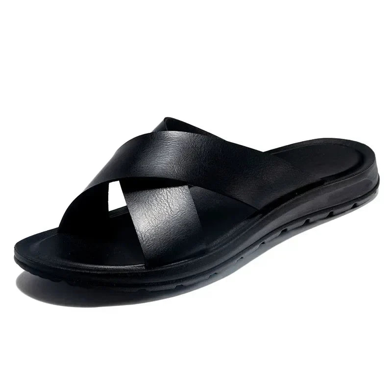 Italian men's leather slippers – Lorenzo