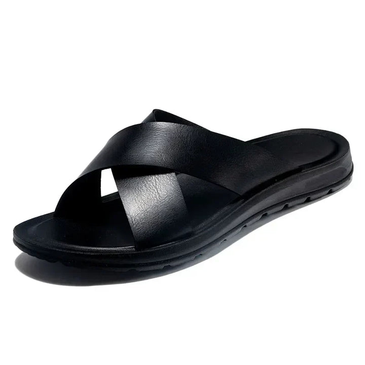Italian men's leather slippers – Lorenzo