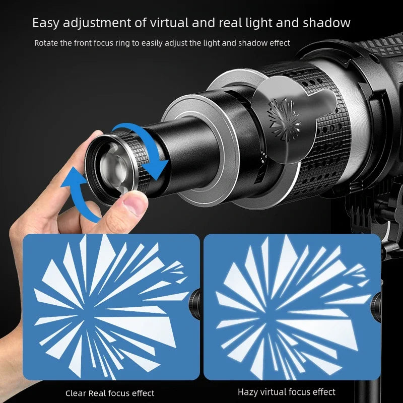 Optical Spotlight Cone Lens Set with 35 Gobos & Bowens Mount – Lumina