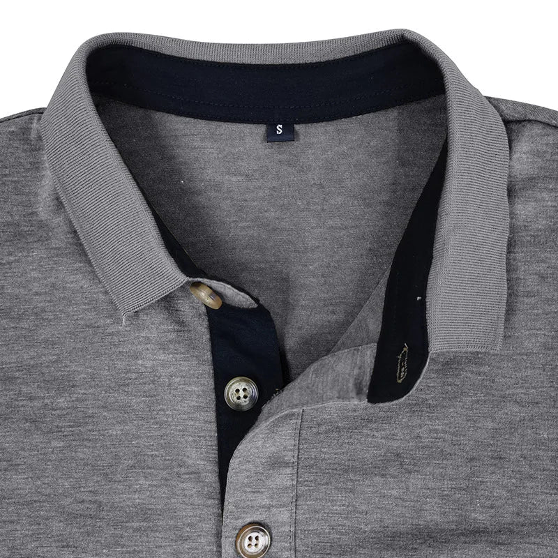 Men's long-sleeve polo breathable & versatile – Matteo