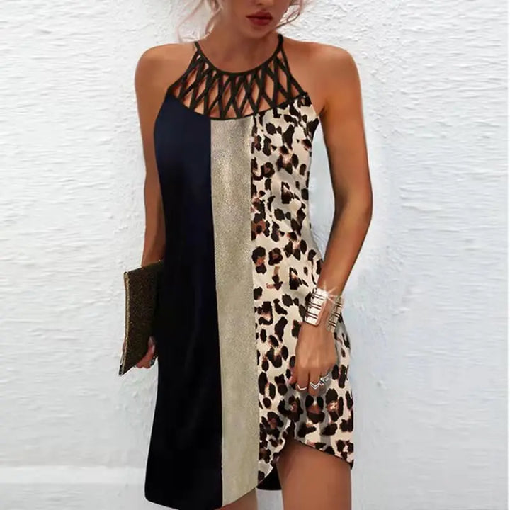 Túnica de verano moderna con estampado étnico y tirantes finos – Kiara