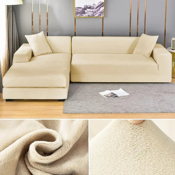 Stretch Velours Sofabezug mit luxuriöser Verarbeitung – Sofina