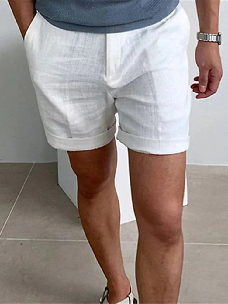 Light men's summer linen shorts with relaxed fit – Jorin