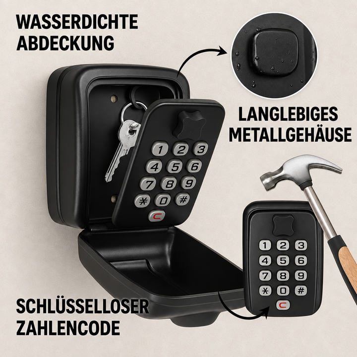 Key Safe with Code | Weatherproof Metal | Adjustable Combination Lock 5