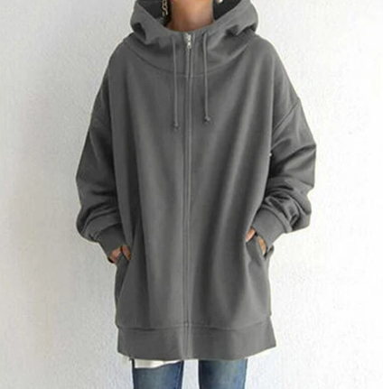 Oversized Damen-Hoodie mit Reißverschluss und Kapuze – Herbstzauber Meliora