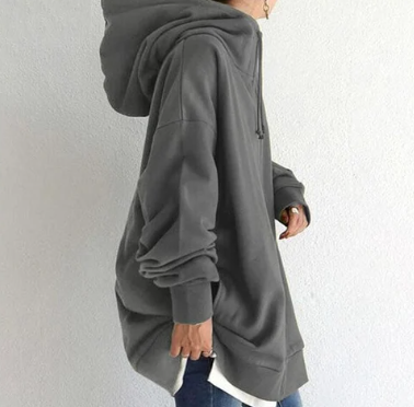 Oversized Damen-Hoodie mit Reißverschluss und Kapuze – Herbstzauber Meliora
