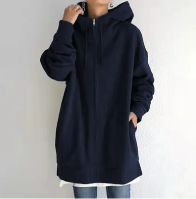 Oversized Damen-Hoodie mit Reißverschluss und Kapuze – Herbstzauber Meliora