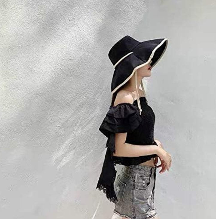 Stor dame solhat med bred skygge – Livia